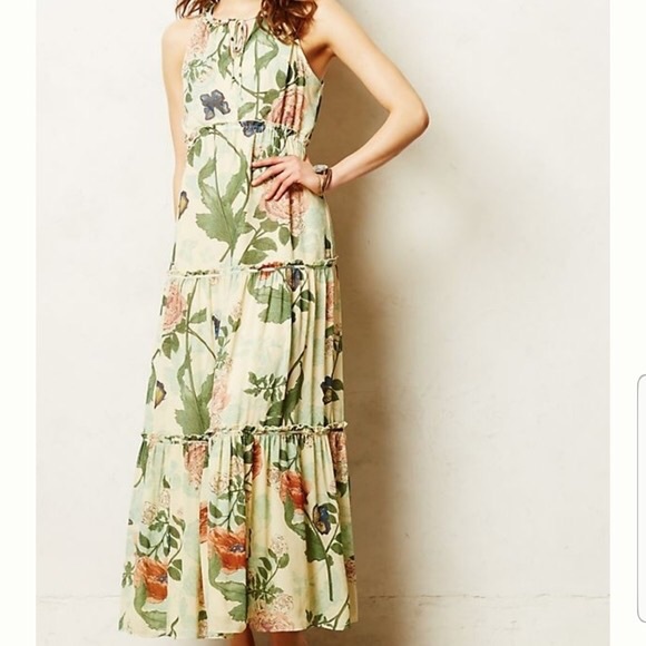 Anthropologie Dresses & Skirts - Anthropologie Butterfly Floral Maxi Dress